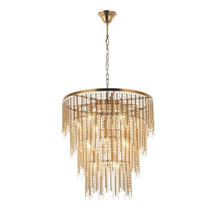 Crystal Crystal Chandelier Grandex 15xe14 40W, size 72x72x96-150 cm, bronze color-1