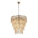 Crystal Crystal Chandelier Grandex 15xe14 40W, size 72x72x96-150 cm, bronze color