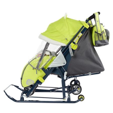 Sancti stroller "nicknas for children ND 7-6", drawing with a giraffe, lemon color, swing mechanism-1