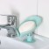 Soap dish with a drain drain, on a suction cup, 12.5 × 9 × 10 cm, turquoise color