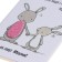 Postcard "There are people..." handmade, rabbits, 11.5x17 cm