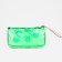 Cosmetic bag with a handle, a green color