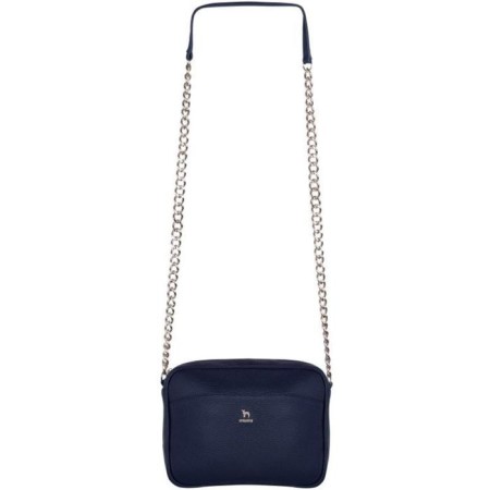 Cross-Bodi bag with Mumi zipper, external pocket, dark blue color-1