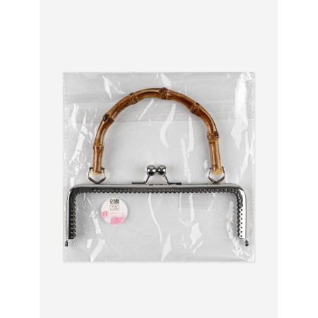 Farmire is sewn, 21 × 9.5 cm, with a bamboo pen D = 11 × 15.5 cm, brown, silver-4