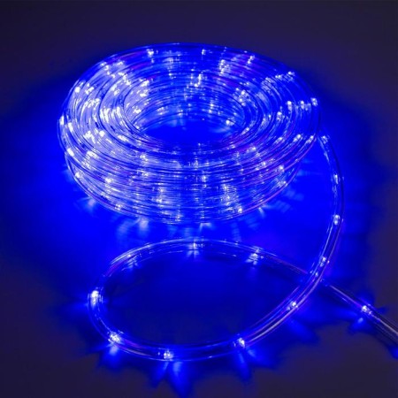 Luazon Lighting 10 mm light cord, IP65, 10 m, 24 LED/m, 220 V, 8 modes, glow blue