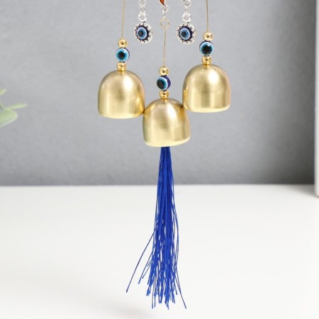 Wind Music Metal "Star, two months and the sun" red, from the evil eye 3 bells 27 cm-2