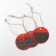 Cretaceous price tag Birk "Circle" on a rope, 3 pcs. in a set, 4.5 × 4.5 cm, red color