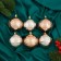 Set of balls plastic D-8 cm, 6 pcs "night" flowers luxury, gold