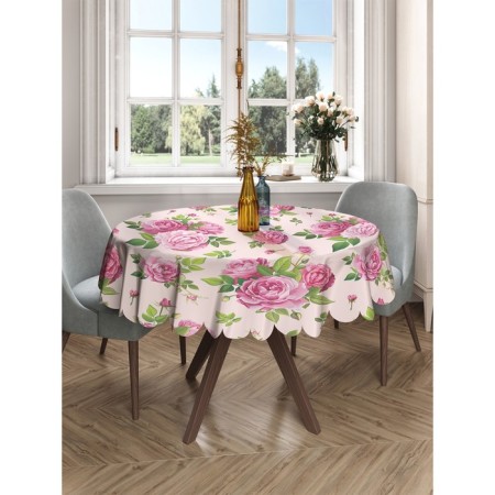 The tablecloth "Flower tenderness", round, Saten, d = 150 cm-1