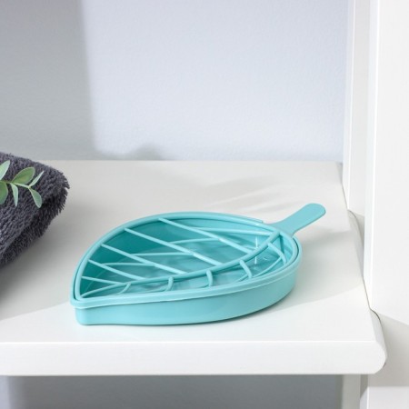 Soap dish "leaf", plastic, 17 × 10.5 × 2 cm, color mix-1