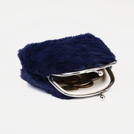 Women's wallet on the farmar, dark blue color-1