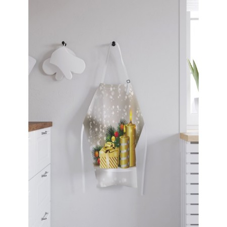 Apron of a kitchen with a photo print “Candle Gift”, adjustable, size OS-1