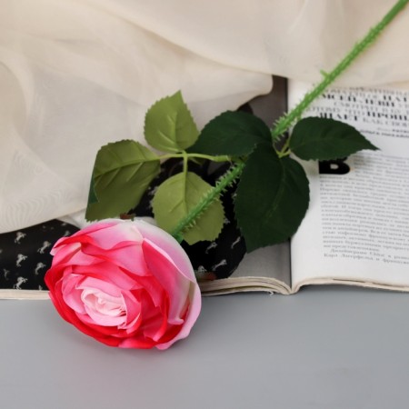 Artificial flowers "rose lady cascade, with spikes" 57x8 cm, white-pink