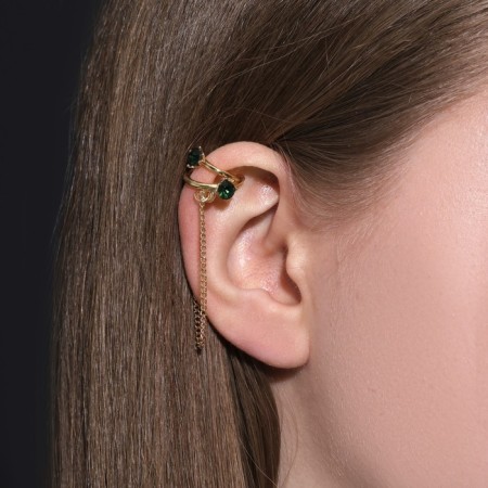 Sea "Kaff" two rings, emerald color in gold