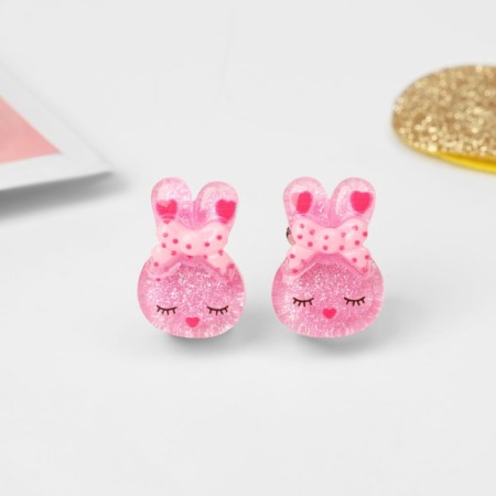 Children's clips "chosen" bunny, pink color