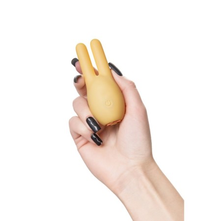 Vibrator "Pitches-Fruits", Mr. Bunny, yellow, silicone, 9.2cm-8