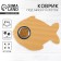 Rug for a bowl and a fish tray, beige, 42x32 cm