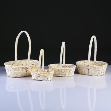 A set of wicker baskets from 4-20x28 H 8/26,17x24 N7/25.14x21N6/20, 12x18 H 5/17 cm (rattan)