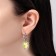 Earrings Assorted "hearts" vine, yellow color in silver