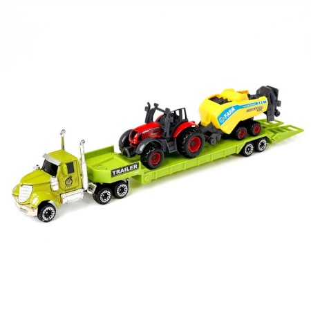 Metal truck "Farm" with a tractor, mix-7