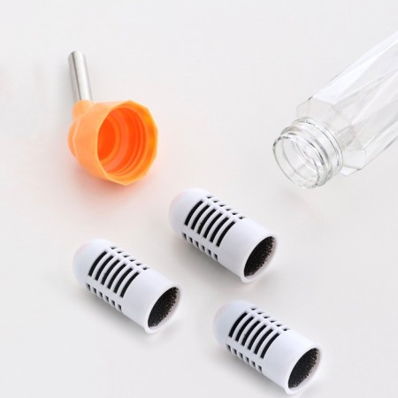 Drill for rodents, 125 ml, fastening-spring, and two interchangeable filters, orange-1