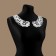 Gypury collar, 25 × 7 cm, white color