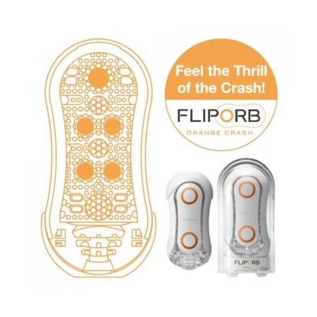 Tenga Flip Orb stimulator, orange color-2