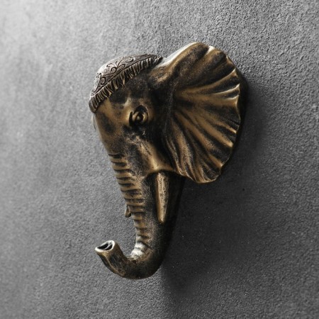 Figure hook "Elephant" Bronze 4x12x13cm-1