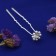 Hair hairpin "Pearl chamomile"