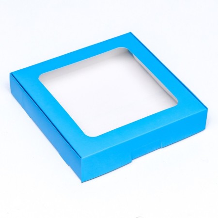 Self -assembly box with a blue window, 16 x 16 x 3 cm-1