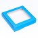 Self -assembly box with a blue window, 16 x 16 x 3 cm