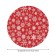 The tablecloth "Christmas snowflakes", round, oxford, elastic band, size 120x120 cm, diameter 75-100 cm