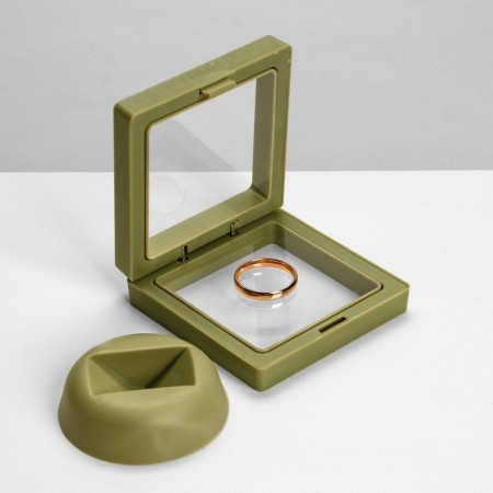 Romb decoration stand, 7 × 3 × 7 cm, green color-1