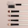 A set of makeup brushes, 5 items, PVC chech, white color