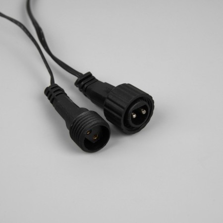 Garland “thread” 10 m, IP44, UMS, dark thread, 100 LED, warm white glow, flickering all LEDs, 24 V-2