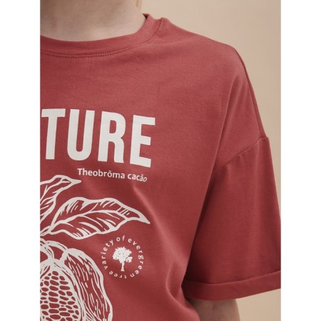 T -shirt for girls, height 128 cm, red color-2