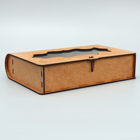 Wooden box with cells "monogram", 22 x 12.5 x 5 cm-1
