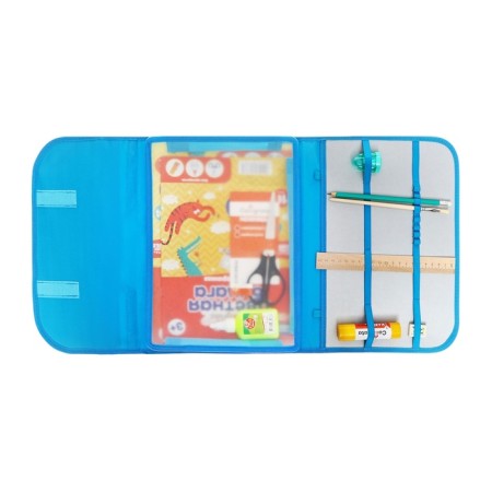 A4 labor folder, PVC textiles, with handles, folding, on Velcro, with a filling of 10 items, calligrata, PTR-10, "pencils"-5