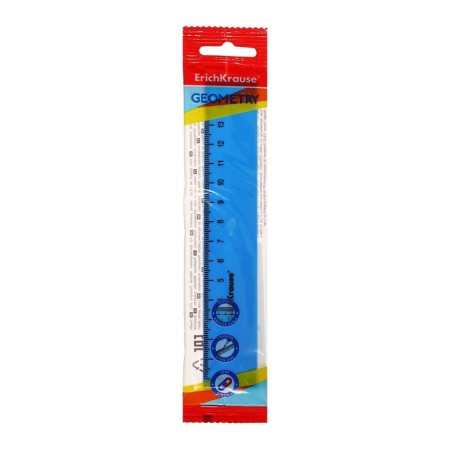 Flexible line 15cm Erichkrause "Bubble Gum", plastic, blue, in Floopac-1