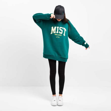 Women's sweatshirt MIST Old School size 44, green color-3