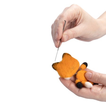 Toy Trick "Fox", felting with wool-5