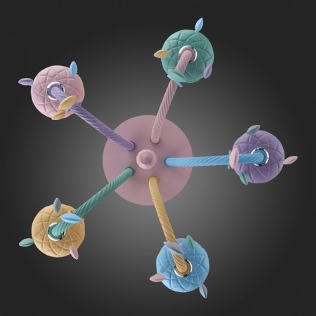 Ceiling Ceiling ST LUCE. SL1700.782.05. Fiata. 5x40 watts, E14, 58x58x45 cm, colorful color-10