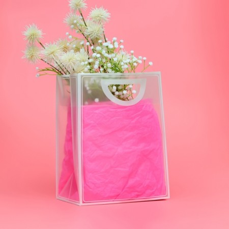 PP package with a cut pen, 30 x 23 x 15 cm, white