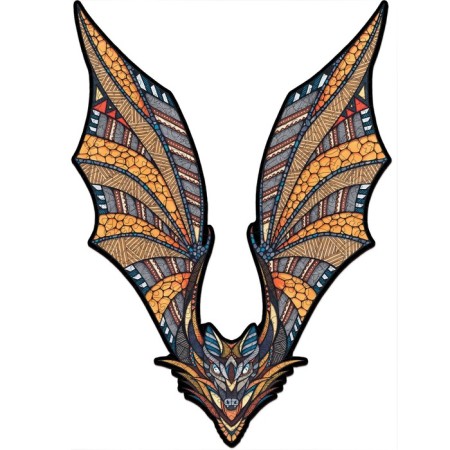 Wooden, figured puzzle Ewa bat-13