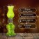 Kerosene lamp decorative green 6.5*6.5*20 cm Risalux