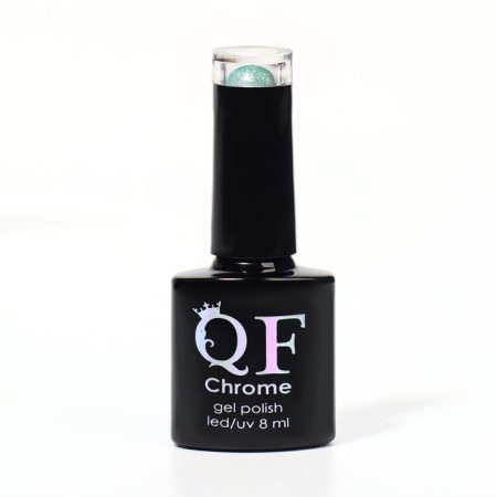 Gel nail polish, Chrome, shimmer, 3 phase, 8ml, led/uv, green color (023)-8