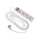 Extension cord Luazon Lighting, 4 sockets, 5 m, 10 A, 2200 W, 3x1.5 mm2, with salary, with off., B
