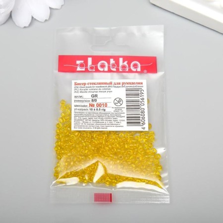 Beads "Zlatka" 08/0 10 gr 0010 yellow-2