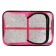 Penal 3 sections, tab inside, 140 x 210 x 40 mm, fabric, calligrata top block "sneakers"