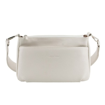 Female bag, artificial leather, beige 28x10x19 cm-1